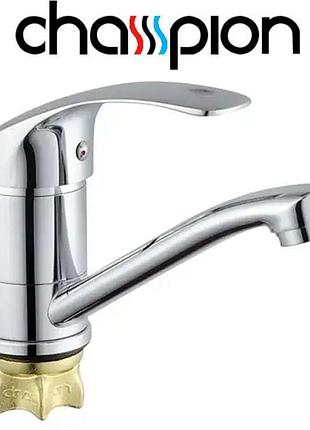 Смеситель для умывальника елка на гайке 15см champion ped (chr-555-135) nut