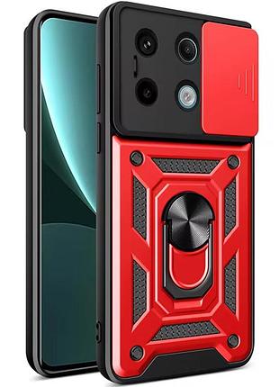 Ударостійкий чохол camshield serge ring для xiaomi redmi note 13 4g красный