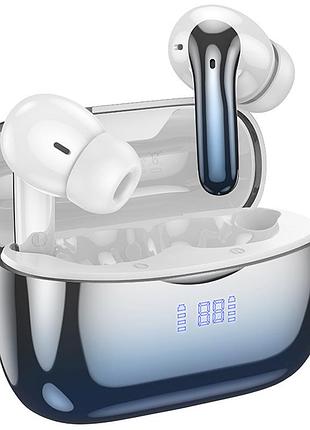 Беспроводные tws наушники hoco eq16 shine anc+enc blue glaze