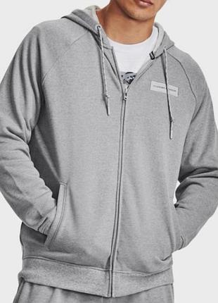 Мужское серое худи under armour xl hw terry fz