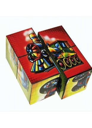 Кубики "у світі техніки", 4 кубики, "технокомп" 1769