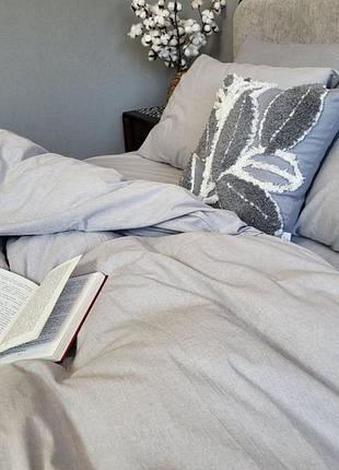 Пододеяльник 240х215см washed cotton вареный хлопок silver moonlight