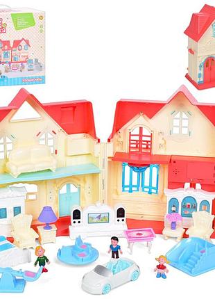 Дитячий ігровий будиночок "мій улюблений будиночок" wd-932c, меблі, звук, світло