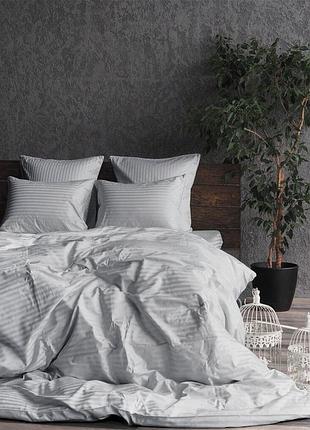 Комплект stripe lux gray pearl 1/1см комфорт текстиль