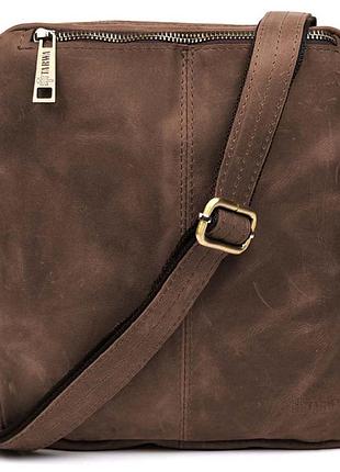 Сумка мессенджер мужская вертикальная через плечо tarwa коричневый rc-60121-3md