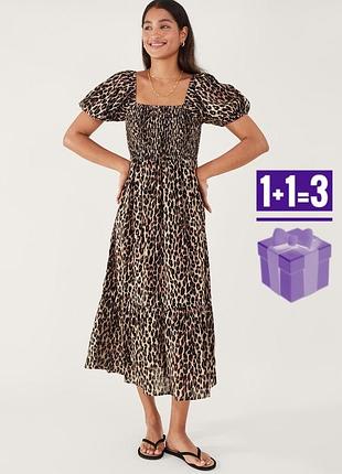 🥰 бавовняна сукня в леопардовий принт accessorize