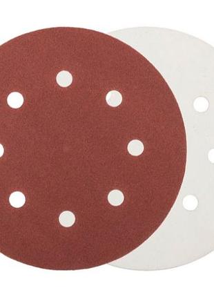 Круг шлифовальный на липучке mastertool 180мм x р40 x 8 отверстий (5шт) (08-1804-h)