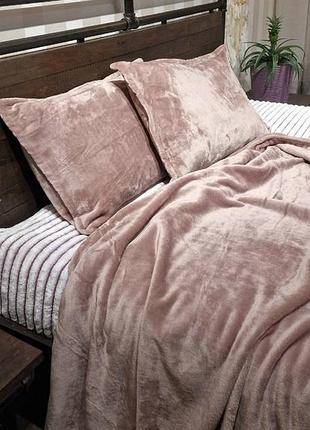 Комплект постельного белья теплый "бархат" евро