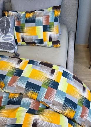 Комплект фаворит/оливк. фланель комфорт текстиль семейный на резинке