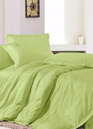 Постельное белье поплин оливковый семейный