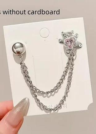 Кліп на магнітах з ведметиком та сердечком