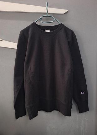 Черный базовый мужской свитшот champion l