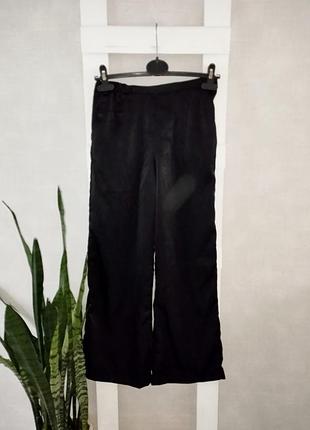 Широкі атласні штани на 11-12р