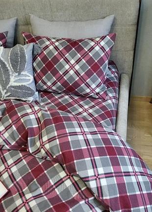 Комплект фланель крафт бордо комфорт текстиль семейный