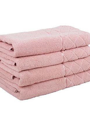 Полотенце махровое аиша 50*90 см жаккард (бордюр ромбы)