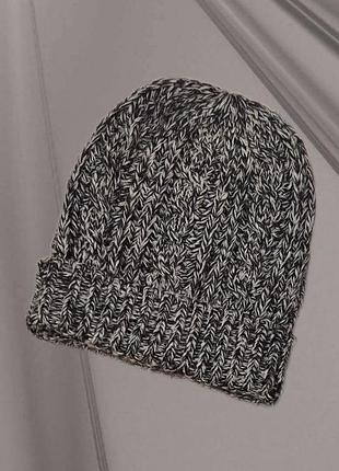 Шапка бини теплая меланж