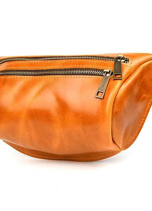 Сумка напоясная бананка в размере м tarwa gy-3105-2lx 2 отделения рыжая