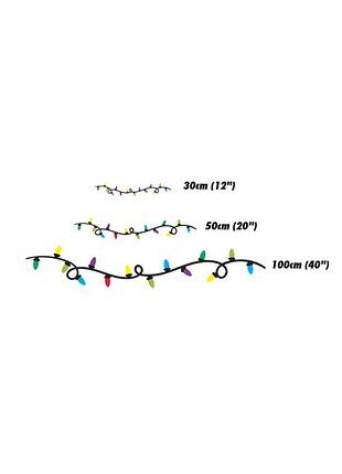 Наліпка на авто / мото / скло / кузов " новий рік - різдво - гірлянда " 95 см