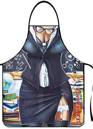 Фартук с приколом учительница 75 на 60 см разноцветный