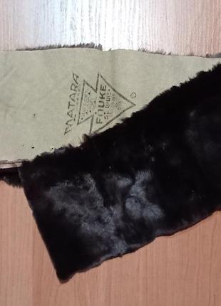 Натуральная меховая шкура кролика рекс на воротник.