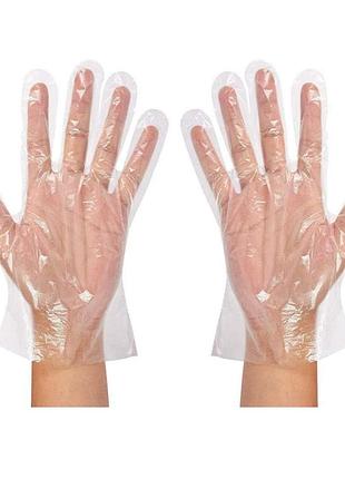 Перчатки хозяйственные полиэтиленовые 100штук