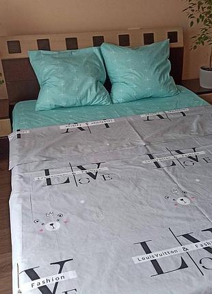 Постільна білизна бязь fashion love сімейний