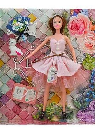 Лялька "emily" з букетом qj077a/qj077b