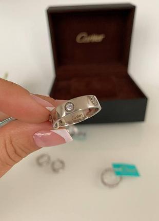 Cartier кольцо под серебро с камнями / картье лав кольцо под серебро с крупными кристаллами