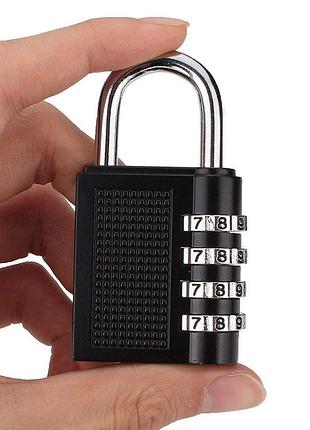 Навесной кодовый замок 41 мм, цинковый сплав, 4 цифры, универсальный для дверей, чемоданов, шкафов