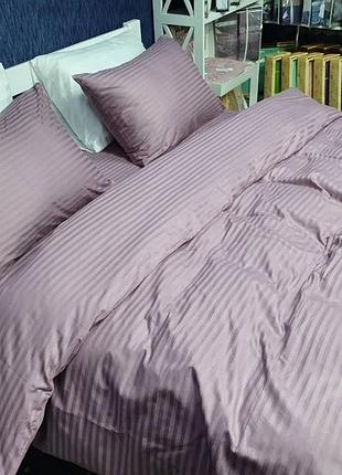 Комплект stripe lux light plum 1/1см комфорт текстиль євро