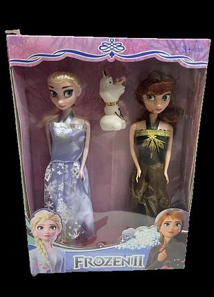 Лялька фрозен ельза й анна й олаф 2 ляльки в наборі ост не шарнірні