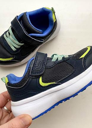 Кросівки дитячі сині на липучке george 24 розмір | устілка 15,5 см