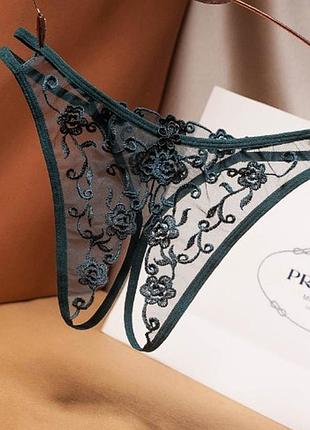 Трусики з доступом жіночі універсальний зелений