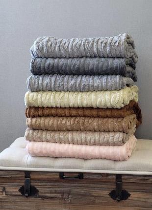 Плед теплий "косок" графіт