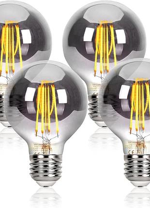 Светодиодная лампа esip edison e27 в винтажном стиле, ø 8 x 12 см, 4 шт., amazon, германия
