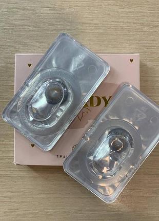 Кольорові лінзи сірі без діоптрій — термін носіння до 1 року | декоративні лінзи для очей