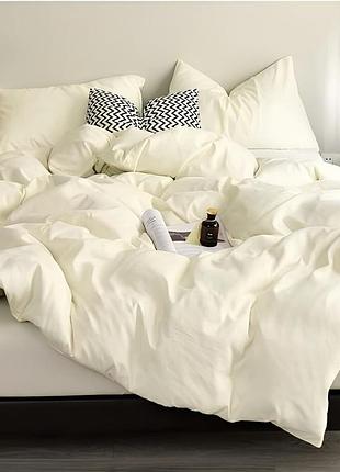 Комплект на резинке евро соло 160х220см поплин люкс шампань moonlight