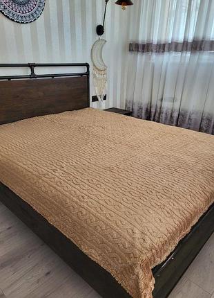 Плед теплый "колосок" мокко