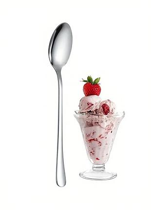 Десертная ложка из нержавеющей стали – элегантный дизайн для мороженого и напитков