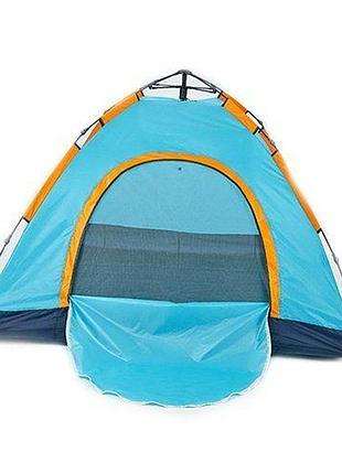 Палатка-автомат ty-0537 голубо-оранжевый (59429083), no branding