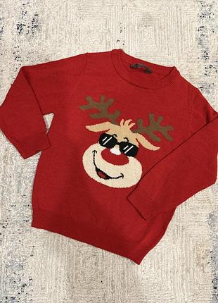 Новогодний свитер primark 5-6 лет