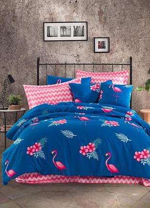 Постельное белье ранфорс flamingo двуспальный евро