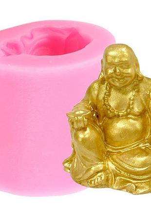 Молд силиконовый будда 58 на 51 мм розовый