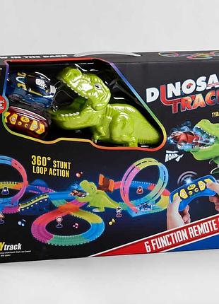 Игрушка детский гоночный трек 165 (16/2) 240 деталей, белый пар, свет, звук, в коробке