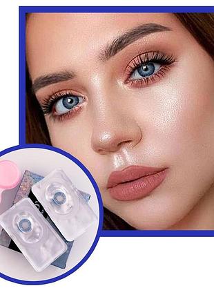 Кольорові лінзи | без діоптрій блакитні