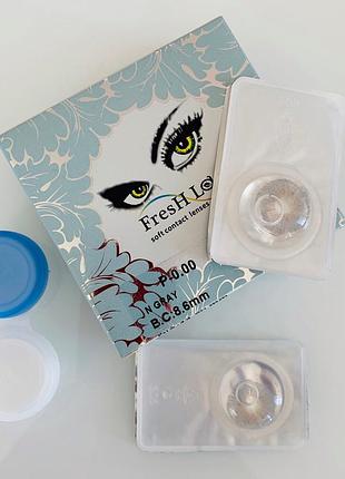 Цветные линзы | без диоптрий серо-карие