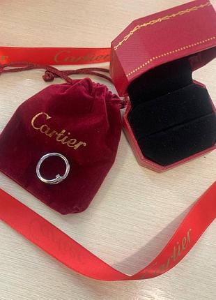Кольцо гвоздь посеребрение / брендовое кольцо cartier в красивой брендовой упаковке
