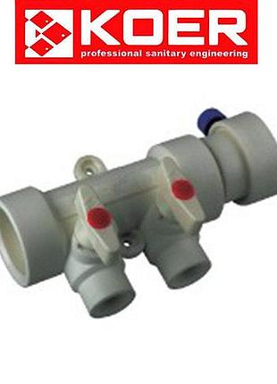 Koer колектор на 2 виходи з кульовим покриттям (40*20), чехія