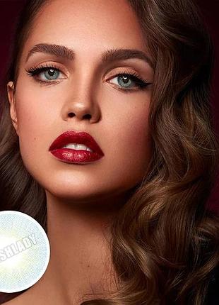 Линзы цветные для глаз голубые whale natural подходят для светлых глаз