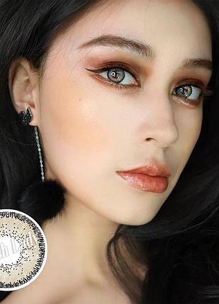 Линзы цветные для глаз карие (ореховый оттенок) ocre natural. подходят для светлых глаз